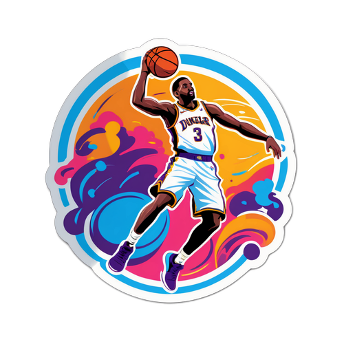 बास्केटबाल थीम वाला स्टिकर