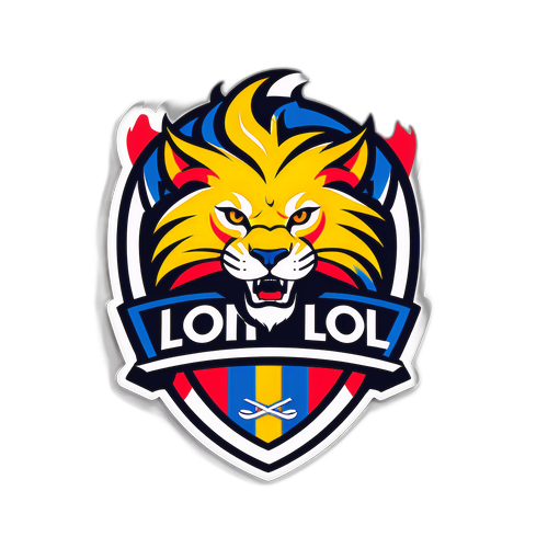 A stílusos Lyon-Laval logó mashup illusztráció