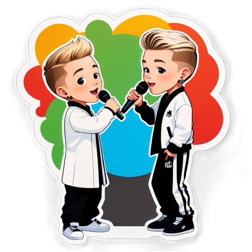 Marcus och Martinus sjunger med publiken