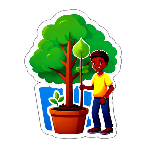 מנהיג קהילתי מטפח עצים