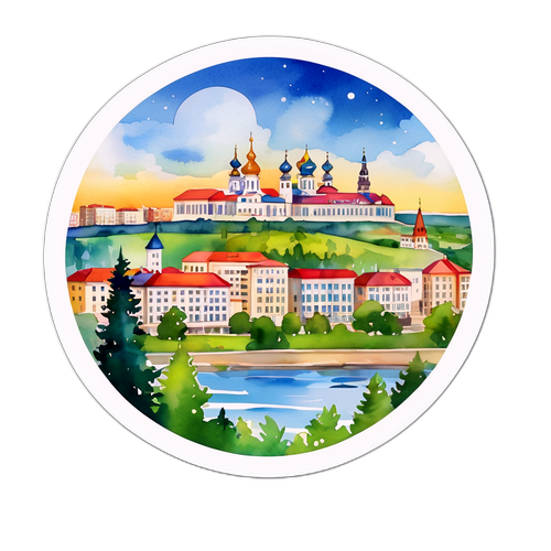 Наклейка з видом на місто Белгород