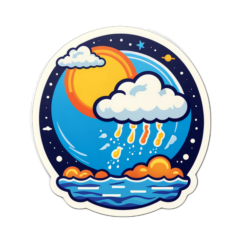 Humorous Sticker of Atlanta's Unpredictable Weather
