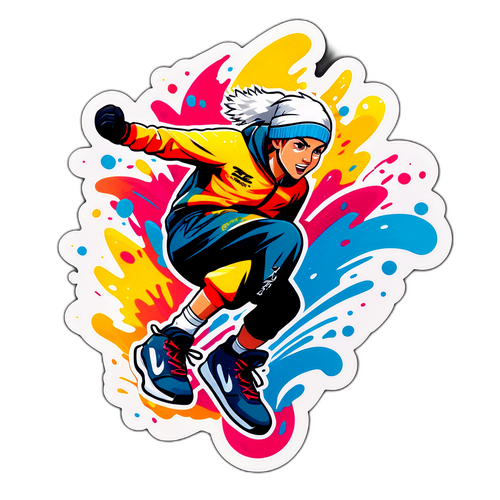 Stiker Koni De Winter yang Dinamis