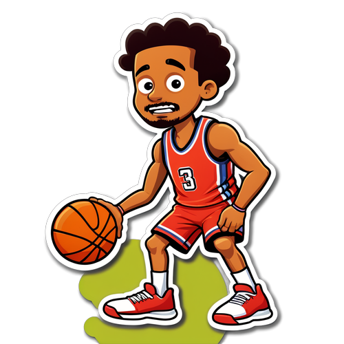 Masiglang Sticker ng Basketball Injury