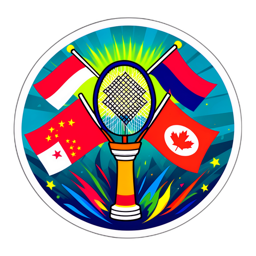 Stiker Badminton Internasional