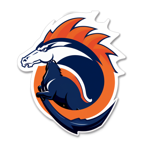 Denver Broncos and Charger Rivalry Sticker