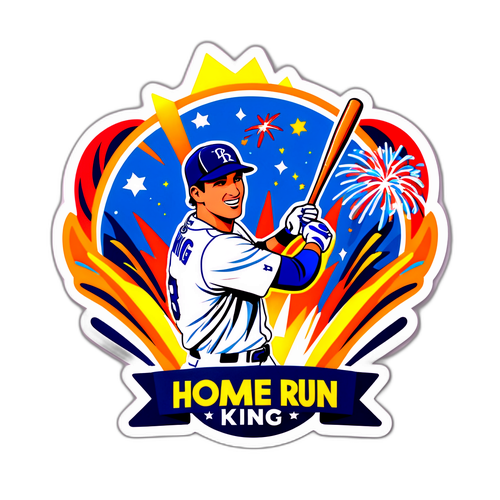 Celebratory Home Run King Sticker