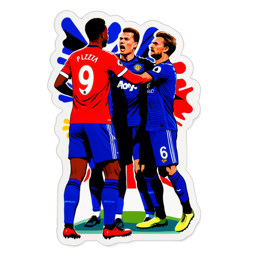 Viktoria Plzeň vs Man United Dramatic Scene Sticker