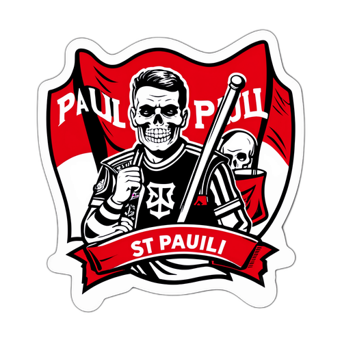 Fanoušci St. Pauli se vlajkami a transparenty