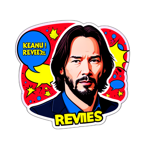 Pop Art Style Keanu Reeves Sticker