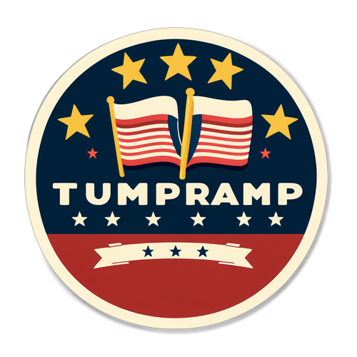 Vintage Trump Approval Rating Chart Sticker