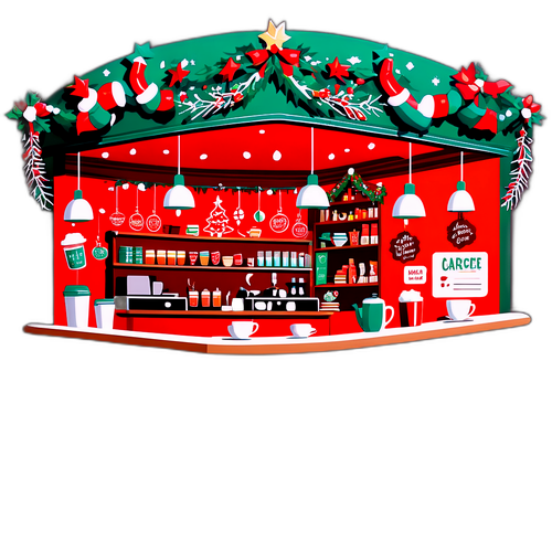 Magandang Tindahan ng Kape sa Pasko