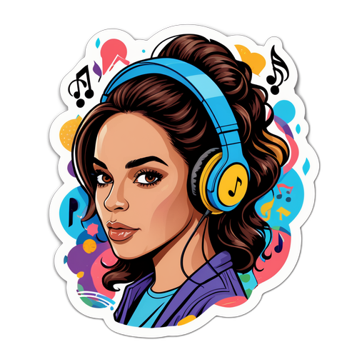 Stylish Music Vibes Sticker
