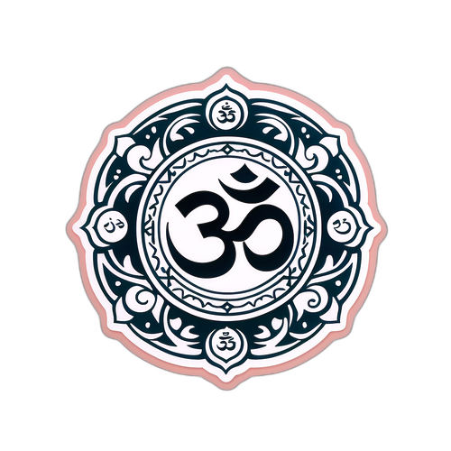 Minimalistische OM-sticker