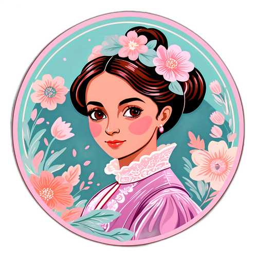 Sticker di Lavinia Borromeo con Design Floreale Elegante