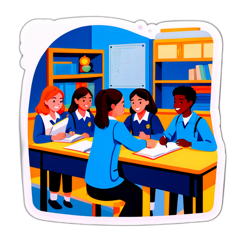职业学校学生学习的快乐场景