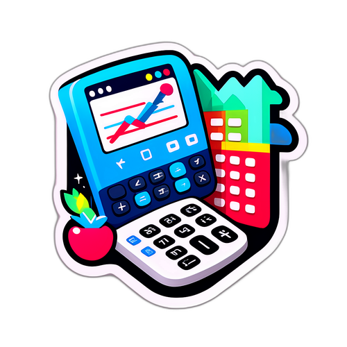 Finans Grafik ve Hesap Makinesi Sticker'ı