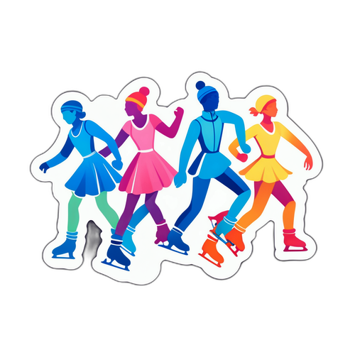 Стикер с фигуристами