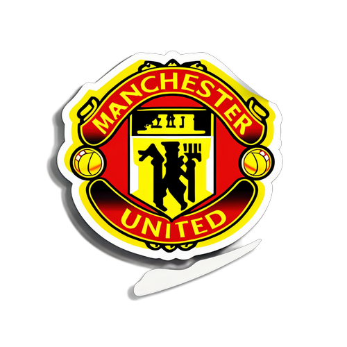 Föreviga Din Passion! Unikt Klistermärke med Manchester Uniteds Logotyp och Spelare i Akning!