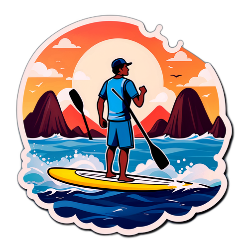 Masiglang Disenyo ng Paddleboarder na Naghahanap ng Nawawalang Bangka sa Davao