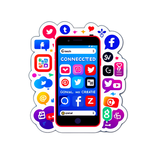 Gen Z-tema smartphone-klistermärke