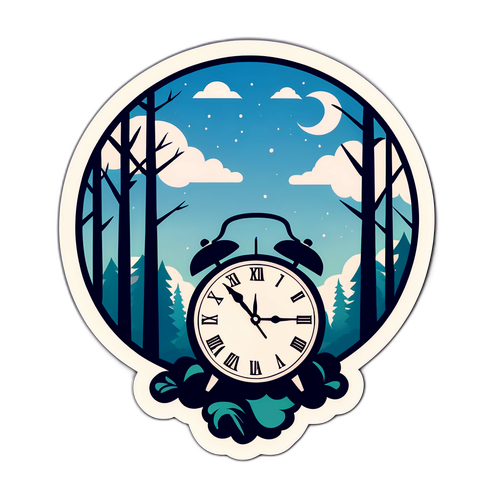 शांतिपूर्ण घड़ी का स्टिकर