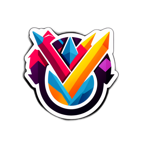 Minimalist Sticker Design für Handel