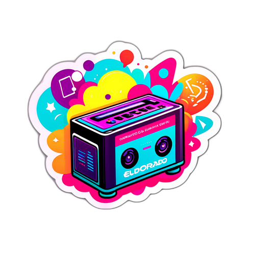 Яскрава наклейка Eldorado з анімаціями електроніки