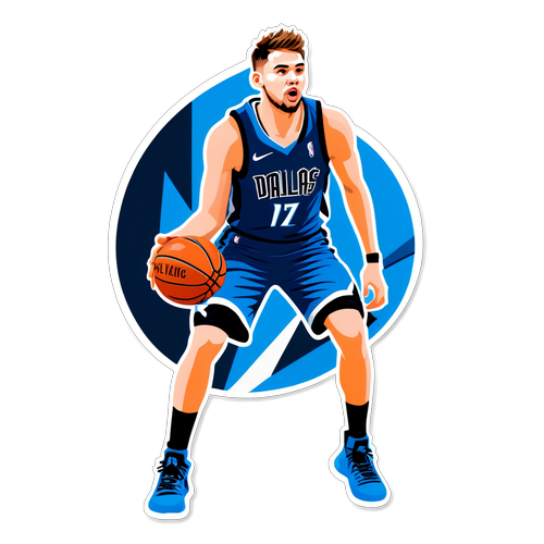 Stiker Luka Doncic Aksi Mendribble Bola Basket