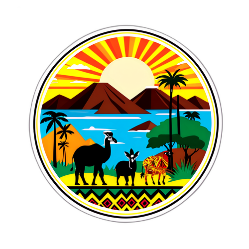 Ghanaian Landscape and Culture Sticker