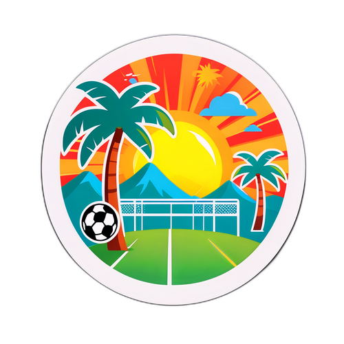 Sticker ya Kisiwa cha Tropiki