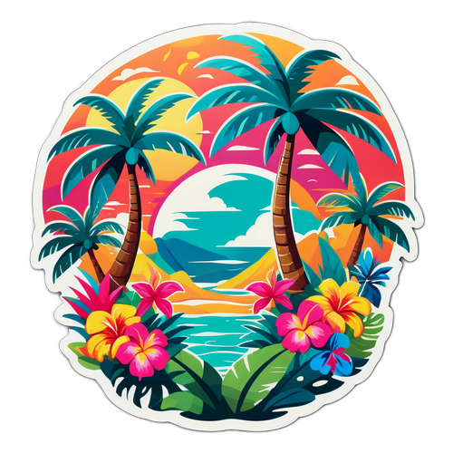 Fargerik tropisk design inspirert av Polynesia