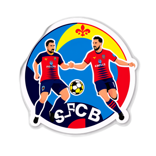 Kreatives Design für das Match FCSB gegen Argeș Pitești