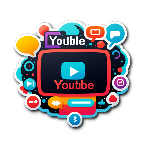Stiker Quirky YouTube