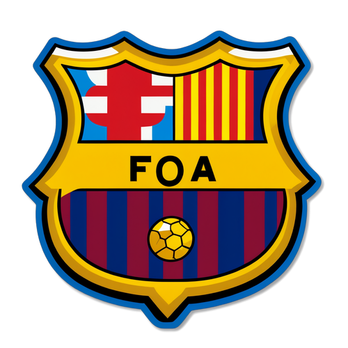 Sticker ng Logo ng Barcelona Football Team
