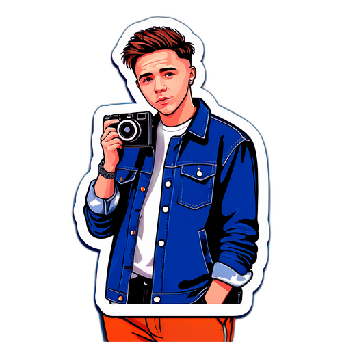 ブルックリン・ベッカムのアイコニックスタイルのカジュアルステッカー