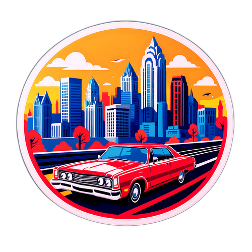 Xe hơi di chuyển qua thành phố Cincinnati