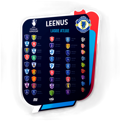 Representasi Artistik Klasemen Premier League dengan Ikon Tim Populer
