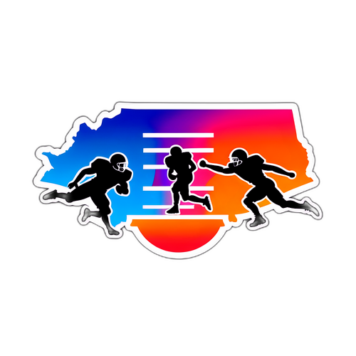 Dynamic Football Silhouette Sticker