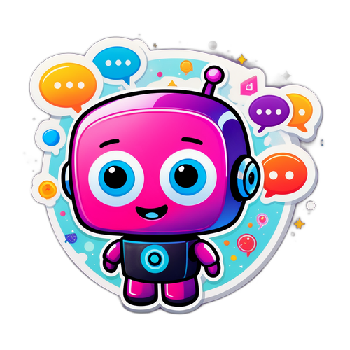 Värikäs chatbot-tarra