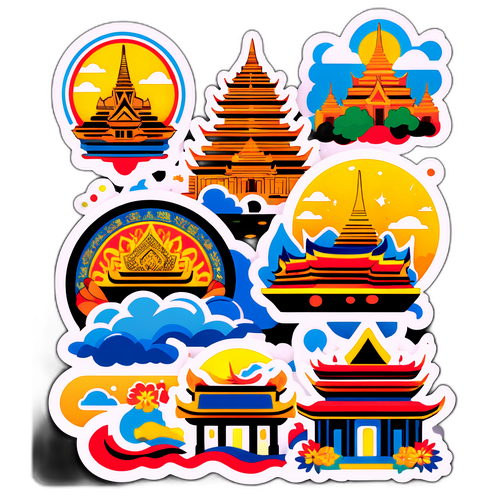 สติ๊กเกอร์ที่แสดงถึงความหลากหลายทางวัฒนธรรมในกรุงเทพฯ