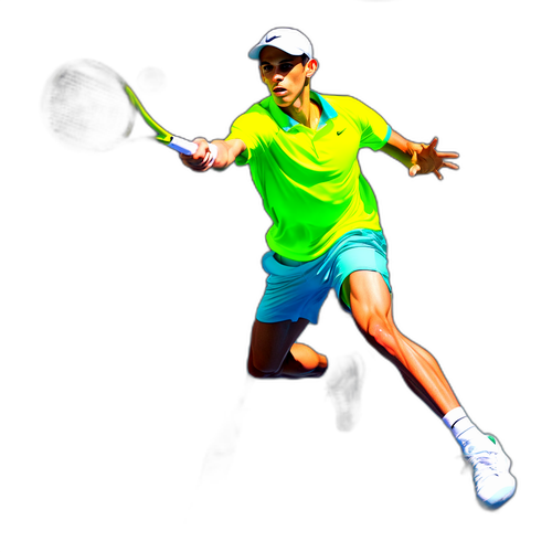 Crea un adesivo dinamico di Alex de Minaur in azione