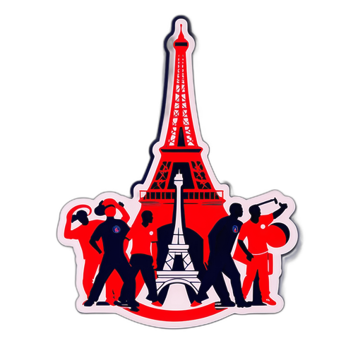 Sticker PSG yang Menarik dengan Menara Eiffel