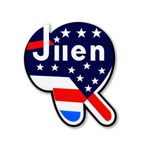 Aufkleber mit amerikanischer Flagge und dem Wort 'Biden'