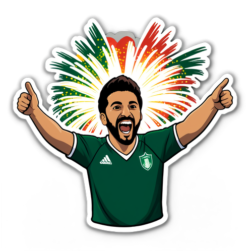 Adesivo de Torcedor Empolgado do Palmeiras
