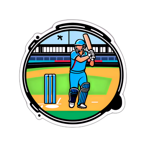 क्रिकेट मैच रणनीति स्टिकर