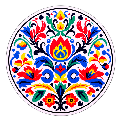 Ексклюзивна наклейка, що поєднує стиль українського народного мистецтва з новим стилем Кам'янського