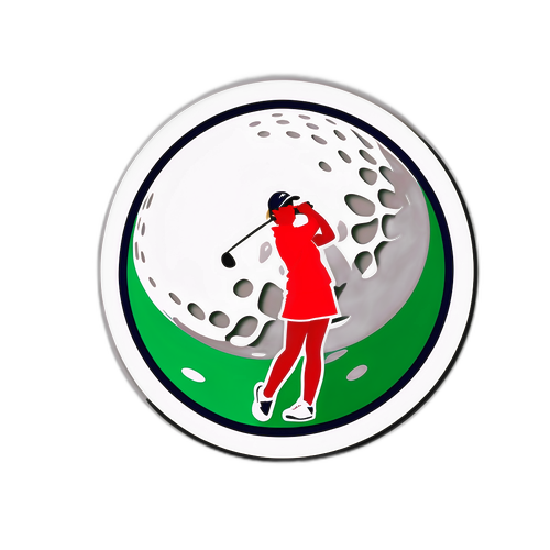สติ๊กเกอร์โลโก้ LPGA พร้อมลูกกอล์ฟ