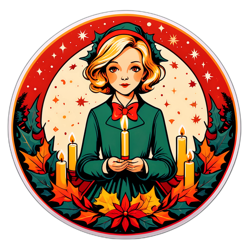 Kaunis ja taiteellinen kuva Sylvian joululaulusta kynttilänvalossa syksyisessä ilmassa