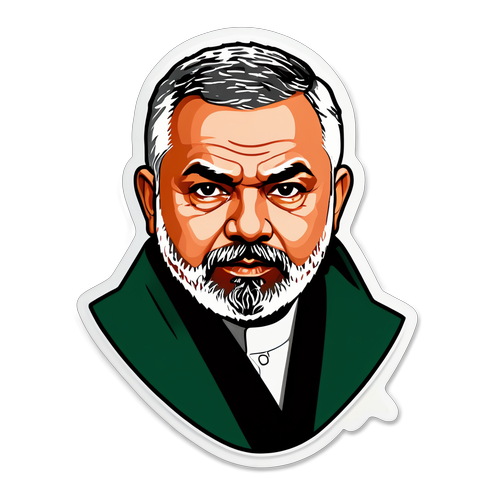 Schokkende Sticker van Ismail Haniyeh: De Impact van Politiek en Cultuur in Zwart-Wit!